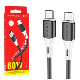 Кабель Type-C - Type-C BOROFONE BX79 (60W/3A/1m/силиконовый) черный