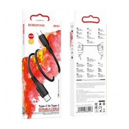 Кабель Type-C - Type-C BOROFONE BX80 (60W/3A/1m) черный