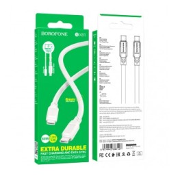 Кабель Type-C - Type-C BOROFONE BX81 (3A/60W/1m) белый