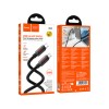 Кабель Type-C - Type-C HOCO U143 (240W/3А/1.2m/силиконовый/кабель 6 мм) черный