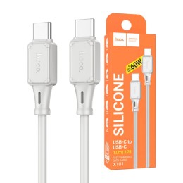 Кабель Type-C - Type-C HOCO X101 (60W/3A/1m/силиконовый) серый