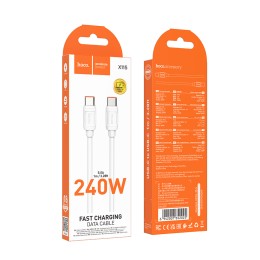 Кабель Type-C - Type-C HOCO X115 (240W/5A/1m) белый