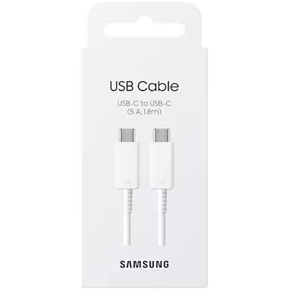Кабель Type-C - Type-C SAMSUNG EP-DX510 (5A/1.8m) белый ORG