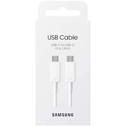 Кабель Type-C - Type-C SAMSUNG EP-DX510 (5A/1.8m) белый ORG