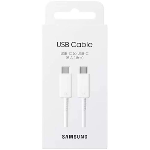 Кабель Type-C - Type-C SAMSUNG EP-DX510 (5A/1.8m) белый ORG