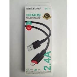 Кабель USB - Lightning BOROFONE BX110 (2.4A/1m) черный
