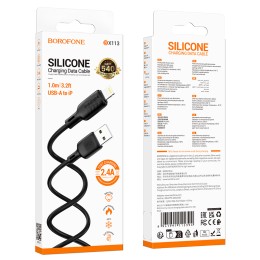 Кабель USB - Lightning BOROFONE BX113 (2.4A/1m) черный