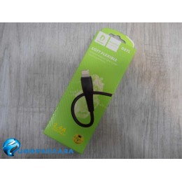 Кабель USB - Lightning DENMEN D07L (2.4A/1m) черный