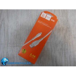 Кабель USB - Lightning DENMEN D15L (2.4A/1m) белый