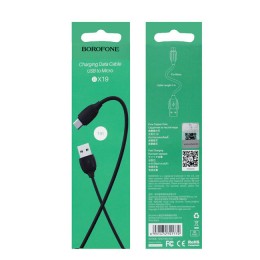 Кабель USB - Micro USB BOROFONE BX19 (2.4A/1m) черный