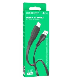 Кабель USB - Micro USB BOROFONE BX85 (2.4A/1m) черный