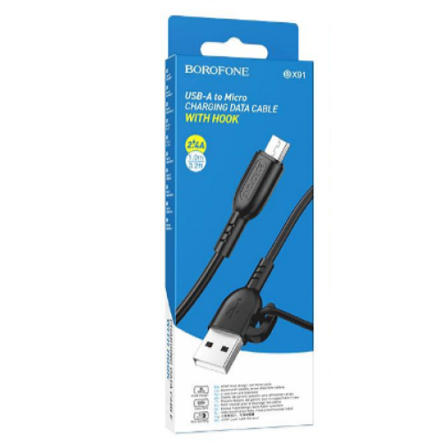 Кабель USB - Micro USB BOROFONE BX91 (2.4A/1m) черный