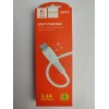 Кабель USB - Micro USB DENMEN D07V (2.4A/1m) белый