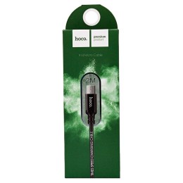 Кабель USB - Micro USB HOCO X14 (2.4А/2m/текстиль) черный
