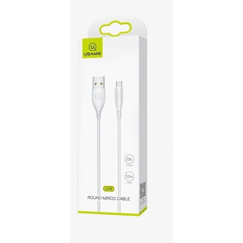 Кабель USB - Micro USB USAMS SJ268 U18 (2A/1m) белый