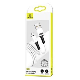 Кабель USB - Micro USB USAMS SJ435 U52 (2.4A/1m/силиконовый) белый
