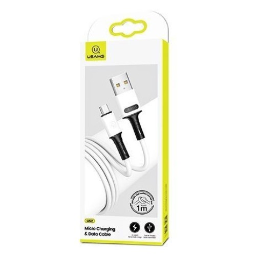 Кабель USB - Micro USB USAMS SJ435 U52 (2.4A/1m/силиконовый) белый