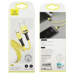 Кабель USB - Micro USB USAMS SJ435 U52 (2.4A/1m/силиконовый) желтый