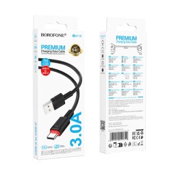 Кабель USB - Type-C BOROFONE BX110 (3A/1m) черный
