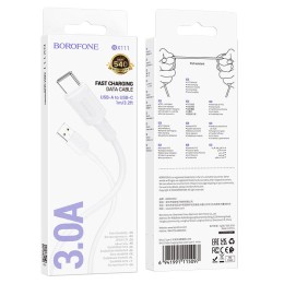 Кабель USB - Type-C BOROFONE BX111 (3A/1m) белый