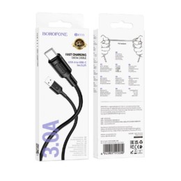 Кабель USB - Type-C BOROFONE BX111 (3A/1m) черный