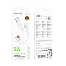Кабель USB - Type-C BOROFONE BX115 (3A/1m) белый