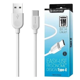 Кабель USB - Type-C BOROFONE BX14 (3A/1m) белый