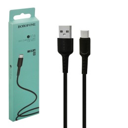 Кабель USB - Type-C BOROFONE BX16 (3A/1m) черный