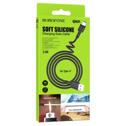 Кабель USB - Type-C BOROFONE BX31 (3A/1m/силиконовый) черный