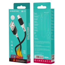 Кабель USB - Type-C BOROFONE BX79 (3A/1m) черный