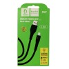 Кабель USB - Type-C DENMEN D16T (3.6A/1m) черный