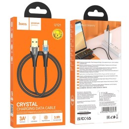 Кабель USB - Type-C HOCO U121 (3A/1.2m/текстиль) черный