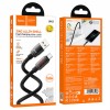 Кабель USB - Type-C HOCO U143 (5A/1m/супертолстый/силиконовый) черный