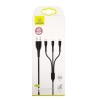 Кабель USB 3 в 1 Lightning/Micro USB/Type-C USAMS SJ367 U35 (2A/1m) черный
