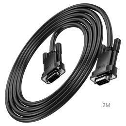 Кабель VGA-VGA 2m HOCO US11 черный