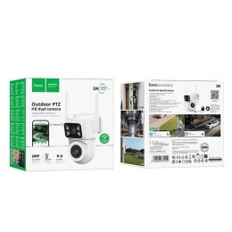  Камера видеонаблюдения WiFi 2.0Mp HOCO D9 уличная поворотная белая