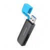 Картридер BOROFONE DH9 (USB3.0/TF2.0) черно-синий