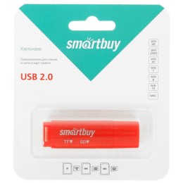 Картридер SmartBuy 715 (microSD/SD) красный
