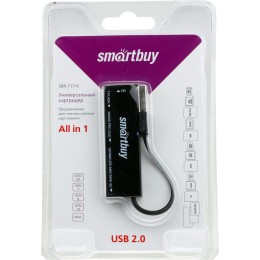 Картридер SMARTBUY 717 (microSD/SD/MMS/M2/MS) черный