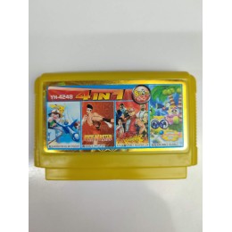 Картридж DENDY 4в1 YH4248 12 HERO FIGHTERS/ MONSTER GAME/BUBBLE DRAGON/ KICK MASTER