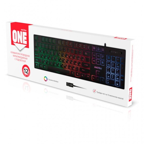 Клавиатура проводная SMARTBUY 251 с подсветкой черная