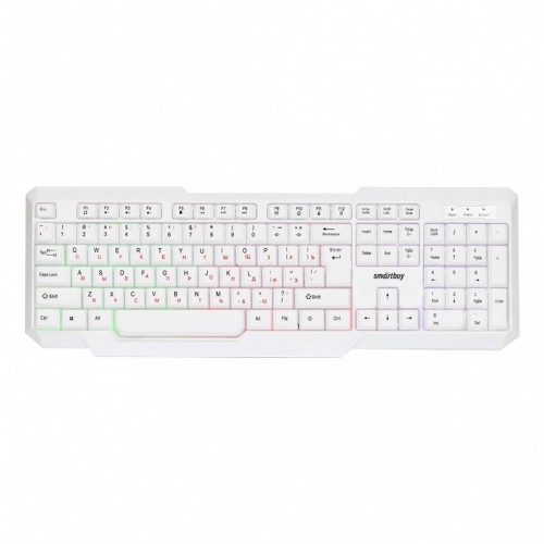 Клавиатура проводная SMARTBUY 333 с подсветкой белая