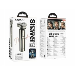 Машинка 3в1 (стрижка/бритье/триммер) HOCO HP36 серый металл