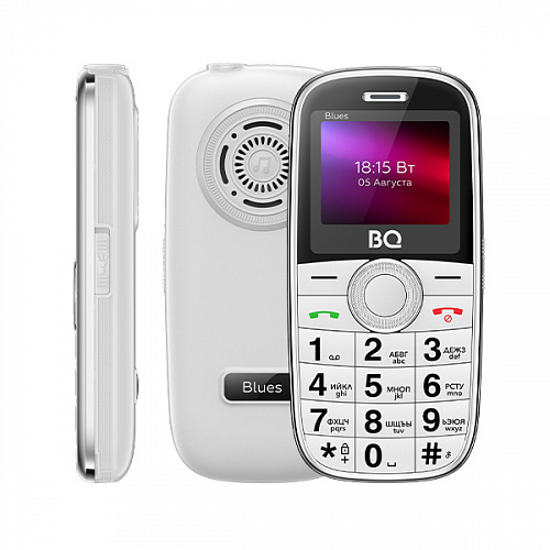 Элегантный мобильный телефон BQ 1867 Blues в серебристом исполнении