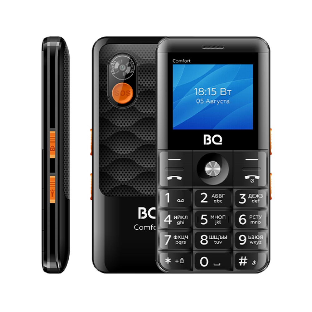 Эргономичный мобильный телефон BQ 2006 Comfort с мощной батареей и камерой