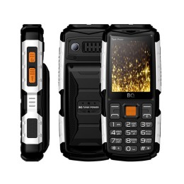 Мобильный телефон BQ 2430 Tank Power черный+серебро (2,4"/0,3МП/4000mAh)