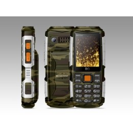 Мобильный телефон BQ 2430 Tank Power камуфляж+серебро (2,4"/0,3МП/4000mAh)
