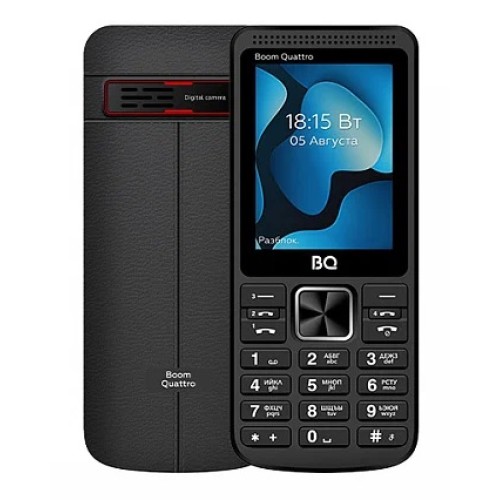 Мобильный телефон BQ 2455 Boom Quattro черный (2,4"/4SIM/камера/2700mAh)