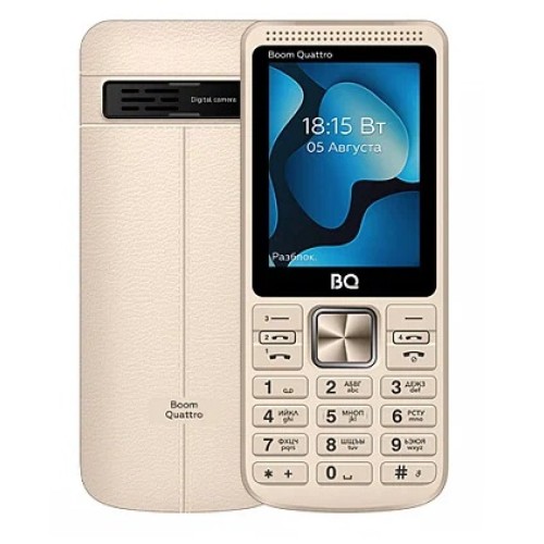 Мобильный телефон BQ 2455 Boom Quattro золотой (2,4"/4SIM/камера/2700mAh)