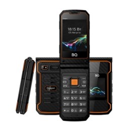Мобильный телефон BQ 2822 Dragon раскладушка черный+оранжевый (2,8"/0,3МП/2000mAh)